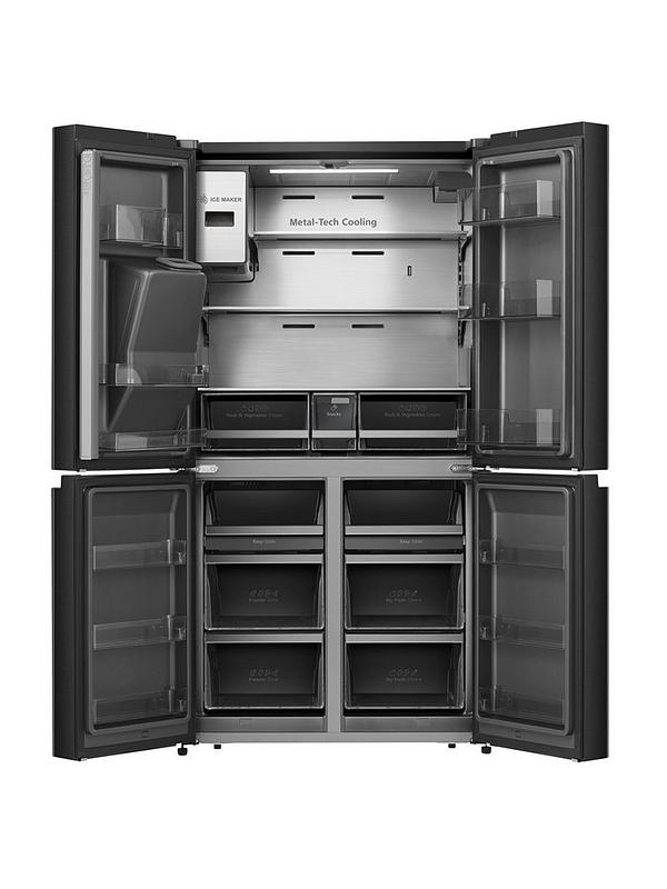 Hisense PureFlat RQ760N4IFE Smart Fridge Freezer - Black Stainless Steel - E rated - Image 3